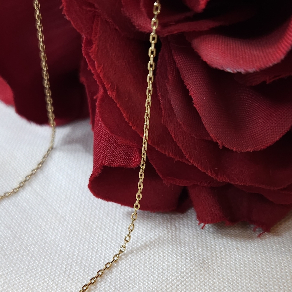 Vintage Dainty Crystal Curve Bar Gold Necklace - Picture 11 of 16